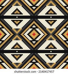 Tribal Print Patterns Ethnic Ornament Fabric Vector Art, Design for background textile blanket, wallpaper, wrapping paper and backdrop template.