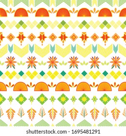 tribal print with white background repeat pattern