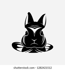 tribal rabbit logo vector