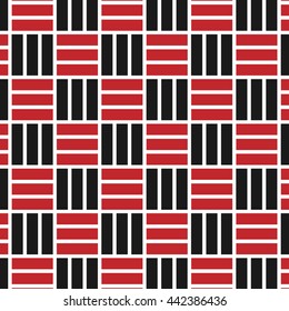 Tribal red and black geometric pattern