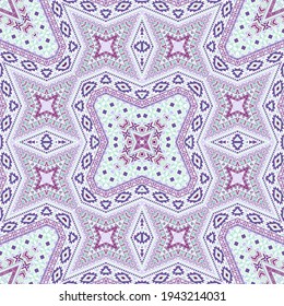 Tribal repeating ornament vector design. Traditional geometric background. Clothes print in ethnic style. Patchwork motifs in african style.