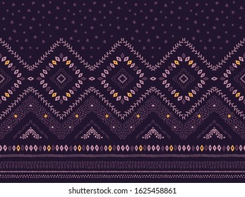Tribal seamless background. Ethnic pattern. Vector texture. Boho print.