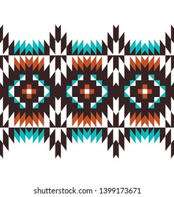 Tribal seamless colorful geometric border pattern. Ethnic vector texture.Traditional ornament.