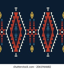 Tribal seamless colorful geometric border pattern. Ethnic vector texture.Traditional ornament.