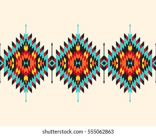 Tribal nahtlose farbige geometrische Grenzmuster. Ethnische Vektorstruktur.Traditionelle Ornamente.