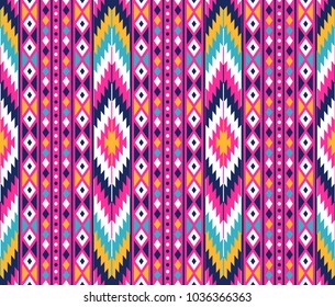 Tribal seamless colorful geometric pattern. Ethnic vector texture.Traditional ornament.