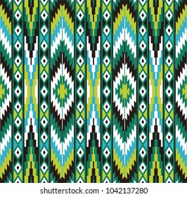 Tribal seamless colorful geometric pattern. Ethnic vector texture.Traditional ornament.