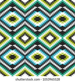 Tribal seamless colorful geometric pattern. Ethnic vector texture.Traditional ornament.