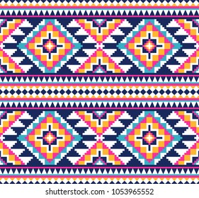 Tribal seamless colorful geometric pattern. Ethnic vector texture.Traditional ornament.