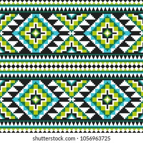 Tribal seamless colorful geometric pattern. Ethnic vector texture.Traditional ornament.