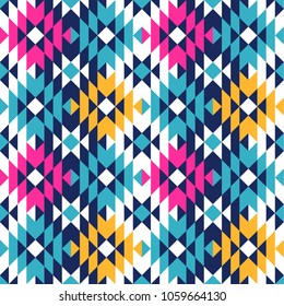Tribal seamless colorful geometric pattern. Ethnic vector texture.Traditional ornament.