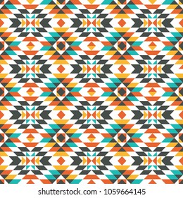 Tribal seamless colorful geometric pattern. Ethnic vector texture.Traditional ornament.