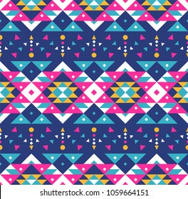 Tribal seamless colorful geometric pattern. Ethnic vector texture.Traditional ornament.