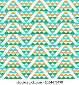 Tribal seamless colorful geometric pattern. Ethnic vector texture.Traditional ornament.