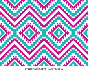 Tribal seamless colorful geometric pattern. Ethnic vector texture.Traditional ornament.