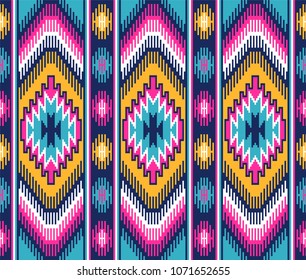 Tribal seamless colorful geometric pattern. Ethnic vector texture.Traditional ornament.