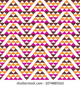 Tribal seamless colorful geometric pattern. Ethnic vector texture.Traditional ornament.