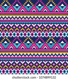 Tribal seamless colorful geometric pattern. Ethnic striped vector texture.Traditional ornament.