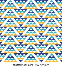 Tribal seamless colorful geometric pattern. Ethnic vector texture.Traditional ornament.