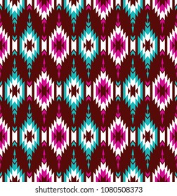 Tribal seamless colorful geometric pattern. Ethnic vector texture.Traditional ornament.