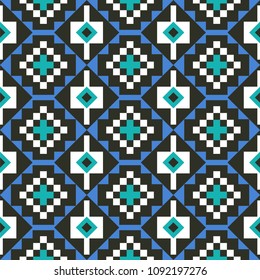 Tribal seamless colorful geometric pattern. Ethnic vector texture.Traditional ornament.