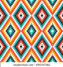 Tribal seamless colorful geometric pattern. Ethnic vector texture.Traditional ornament.