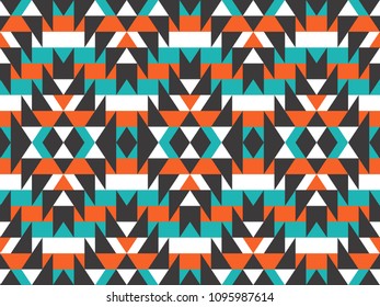 Tribal seamless colorful geometric pattern. Ethnic vector texture.Traditional ornament.