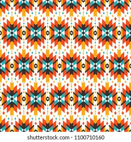 Tribal seamless colorful geometric pattern. Ethnic vector texture.Traditional ornament.