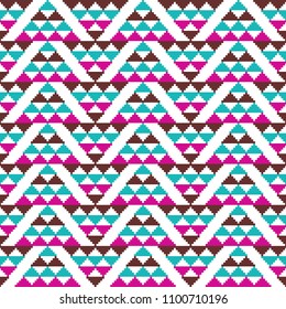 Tribal seamless colorful geometric pattern. Ethnic vector texture.Traditional ornament.