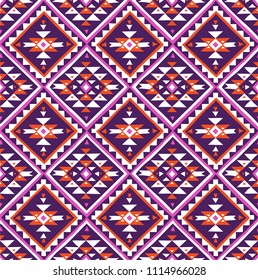 Tribal seamless colorful geometric pattern. Ethnic vector texture.Traditional ornament.