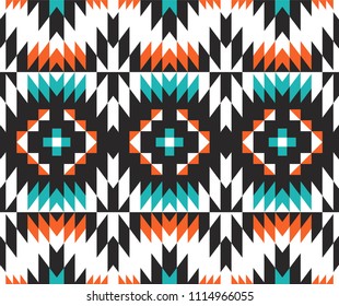 Tribal seamless colorful geometric pattern. Ethnic vector texture.Traditional ornament.