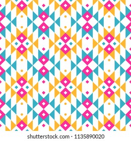 Tribal seamless colorful geometric pattern. Ethnic vector texture.Traditional ornament.