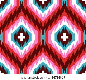 Tribal seamless colorful geometric pattern. Ethnic vector texture.Traditional ornament.