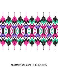 Tribal seamless colorful geometric pattern. Ethnic vector texture.Traditional ornament.
