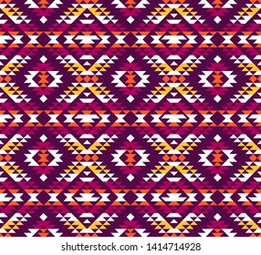 Tribal seamless colorful geometric pattern. Ethnic vector texture.Traditional ornament.