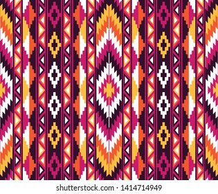 Tribal seamless colorful geometric pattern. Ethnic vector texture.Traditional ornament.