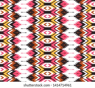 Tribal seamless colorful geometric pattern. Ethnic vector texture.Traditional ornament.