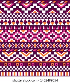 Tribal seamless colorful geometric pattern. Ethnic vector texture.Traditional ornament.
