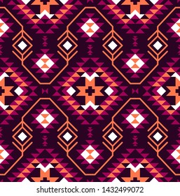 Tribal seamless colorful geometric pattern. Ethnic vector texture.Traditional ornament.
