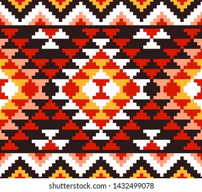 Tribal seamless colorful geometric pattern. Ethnic vector texture.Traditional ornament.
