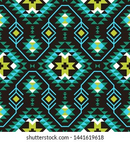 Tribal seamless colorful geometric pattern. Ethnic vector texture.Traditional ornament.