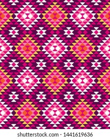 Tribal seamless colorful geometric pattern. Ethnic vector texture.Traditional ornament.