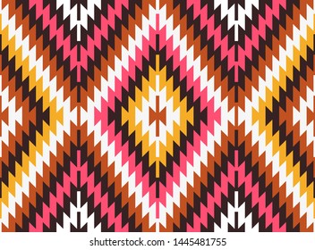 Tribal seamless colorful geometric pattern. Ethnic vector texture.Traditional ornament.