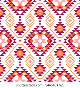 Tribal seamless colorful geometric pattern. Ethnic vector texture.Traditional ornament.