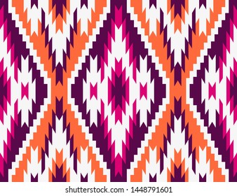 Tribal seamless colorful geometric pattern. Ethnic vector texture.Traditional ornament.