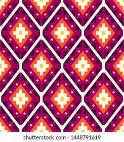 Tribal seamless colorful geometric pattern. Ethnic vector texture.Traditional ornament.