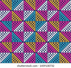 Tribal seamless colorful geometric pattern. Ethnic vector texture.Traditional ornament.