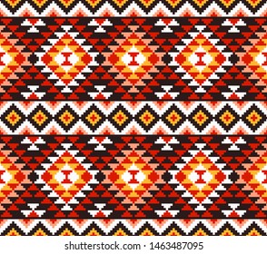 Tribal seamless colorful geometric pattern. Ethnic vector texture.Traditional ornament.