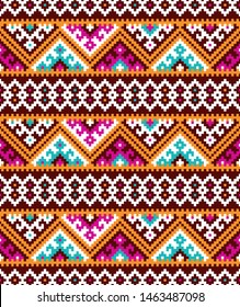 Tribal seamless colorful geometric pattern. Ethnic vector texture.Traditional ornament.