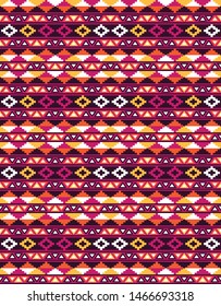 Tribal seamless colorful geometric pattern. Ethnic vector texture.Traditional ornament.
